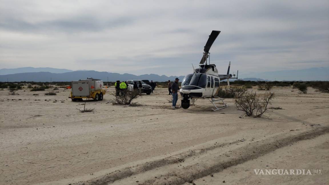 Movilizan de emergencia cuerpos de seguridad por caída de helicóptero en Parras; solo fue una falsa alarma