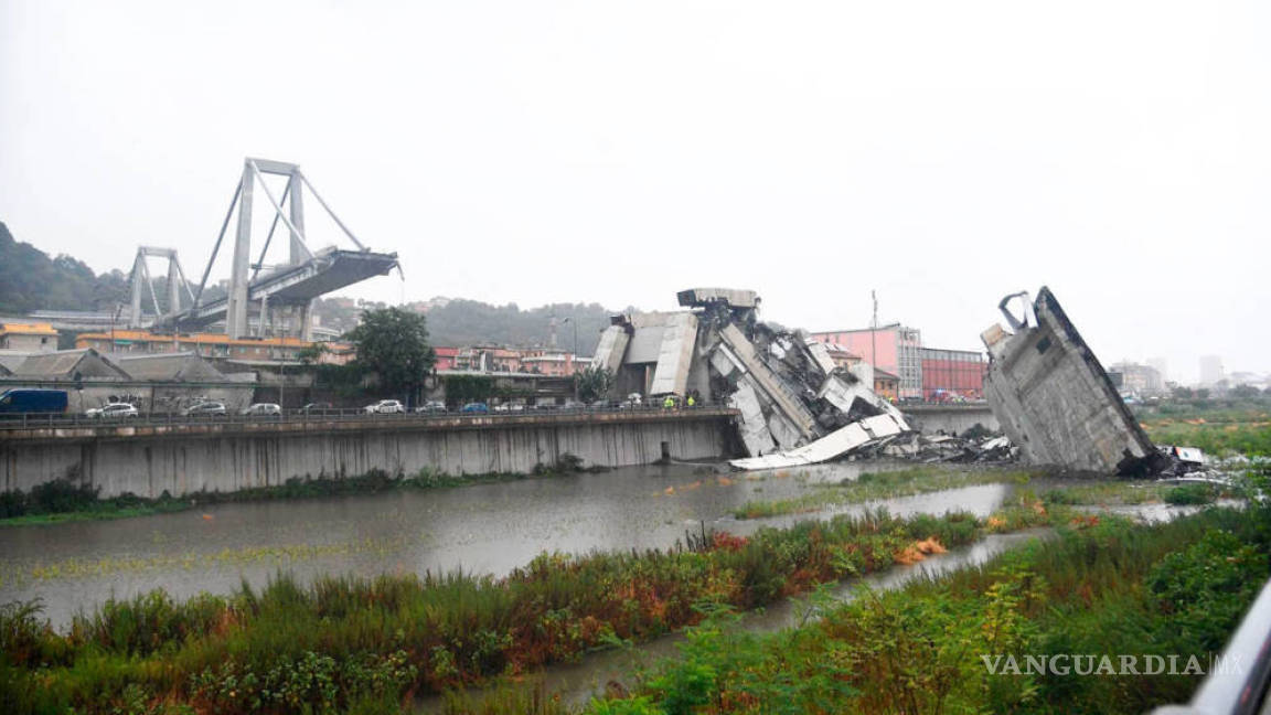 42 muertos tras derrumbe de puente en Génova; dos cadáveres más entre escombros