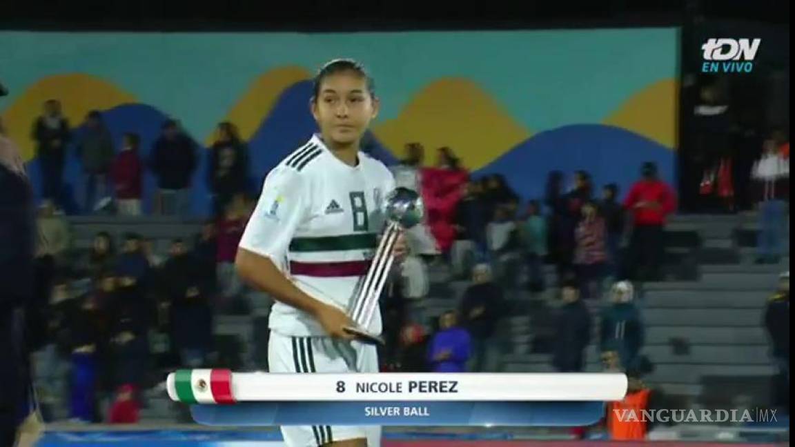 La mexicana Nicole Pérez consigue Balón de Plata en el Mundial Sub 17