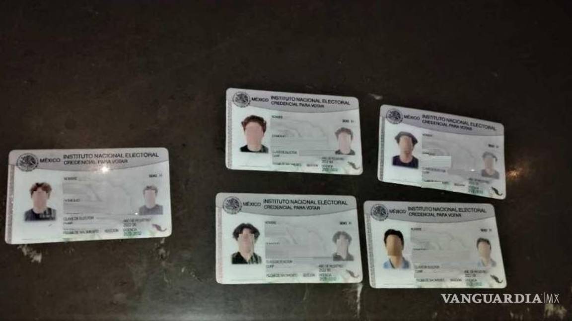 $!Las credenciales falsas decomisadas.