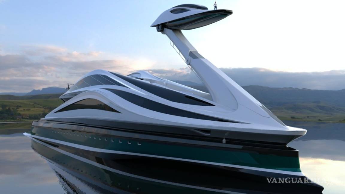 $!Avanguardia, un nuevo megayate de lujo de 137 metros emula la forma de un cisne