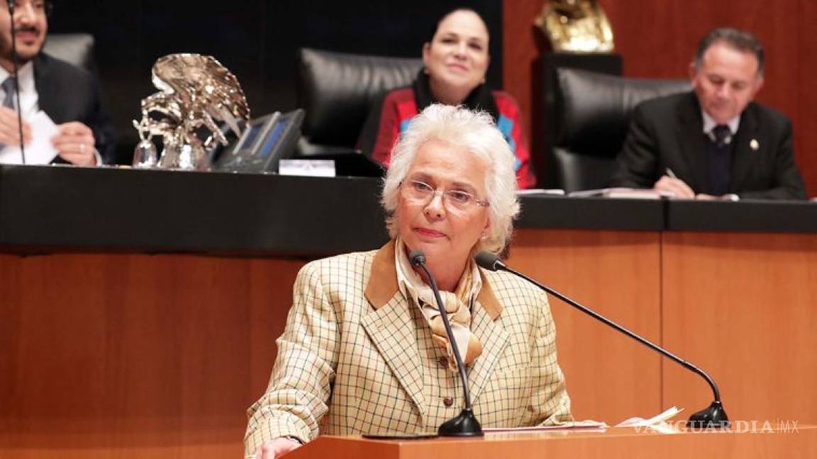 Comparecerá Olga Sánchez Cordero este miércoles en el Senado