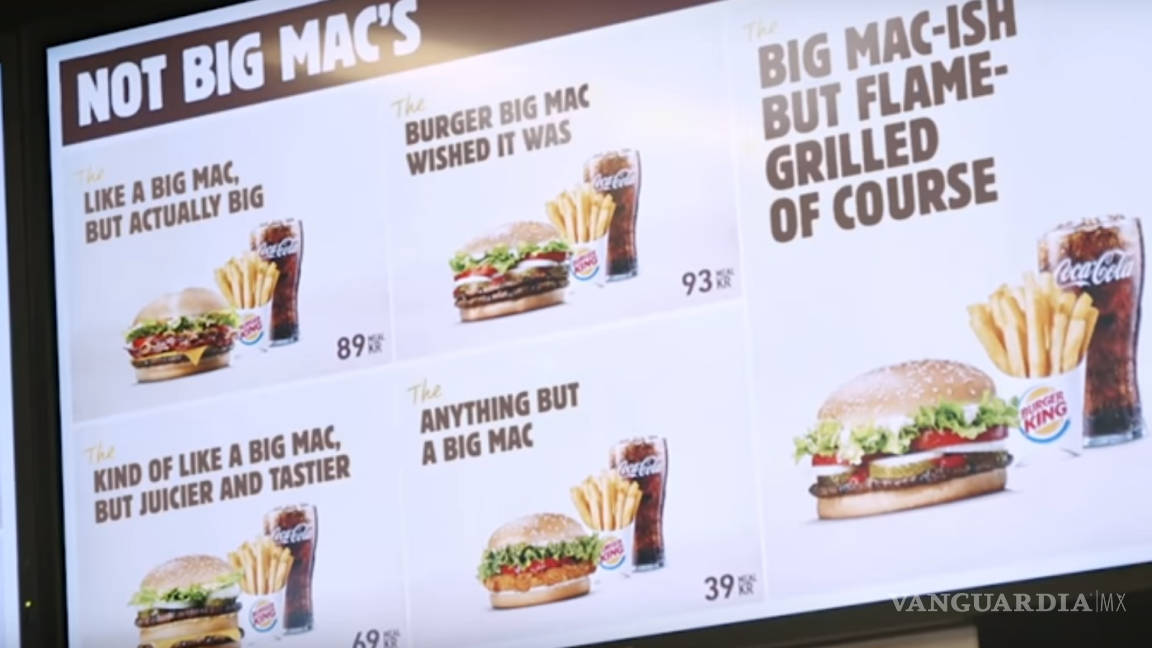 Burger King se burla de McDonald's por perder los derechos de la 'Big Mac'