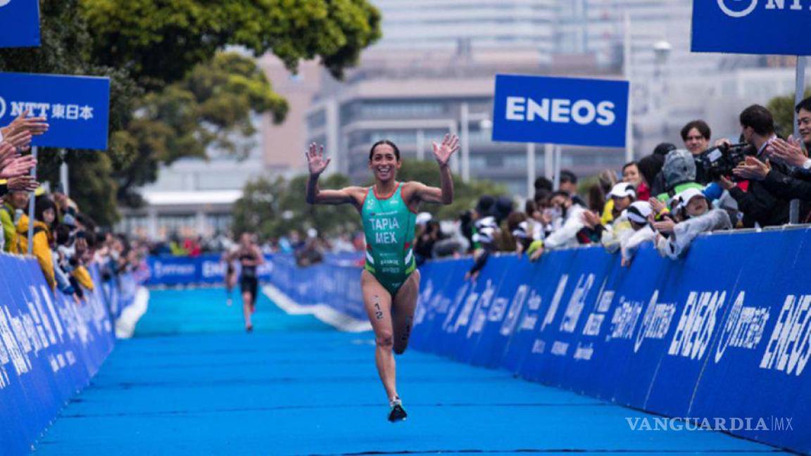 La atleta mexicana, Rosa María Tapia, se lleva la plata en la Serie de Campeonato Mundial de Triatlón