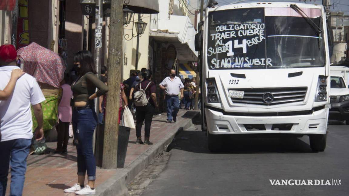 Saltillo: concesionarios piden elevar hasta 17 pesos la tarifa de transporte público