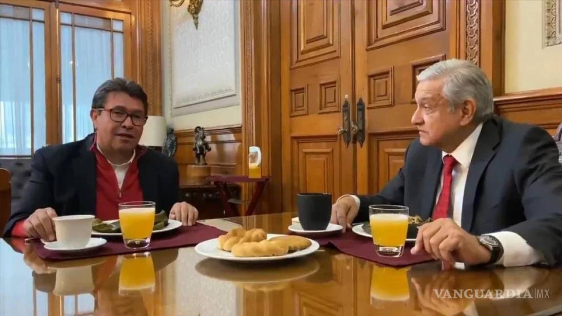 $!Ricardo Monreal y el presidente López Obrador en el Palacio Nacional.