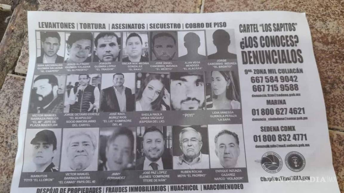 Distribuyen ‘narcovolantes’ en Culiacán contra ‘Los Chapitos’; señalan a involucrados