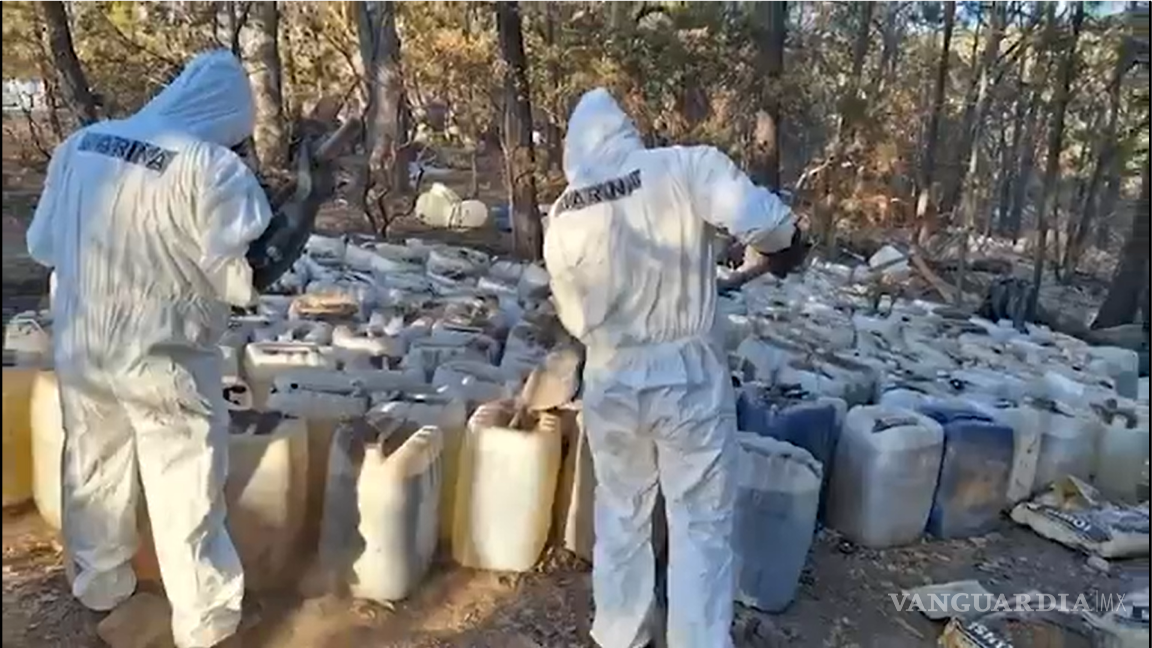 $!Semar asegura mega laboratorio clandestino con casi 700 millones de dosis de metanfetaminas, en Zacatecas