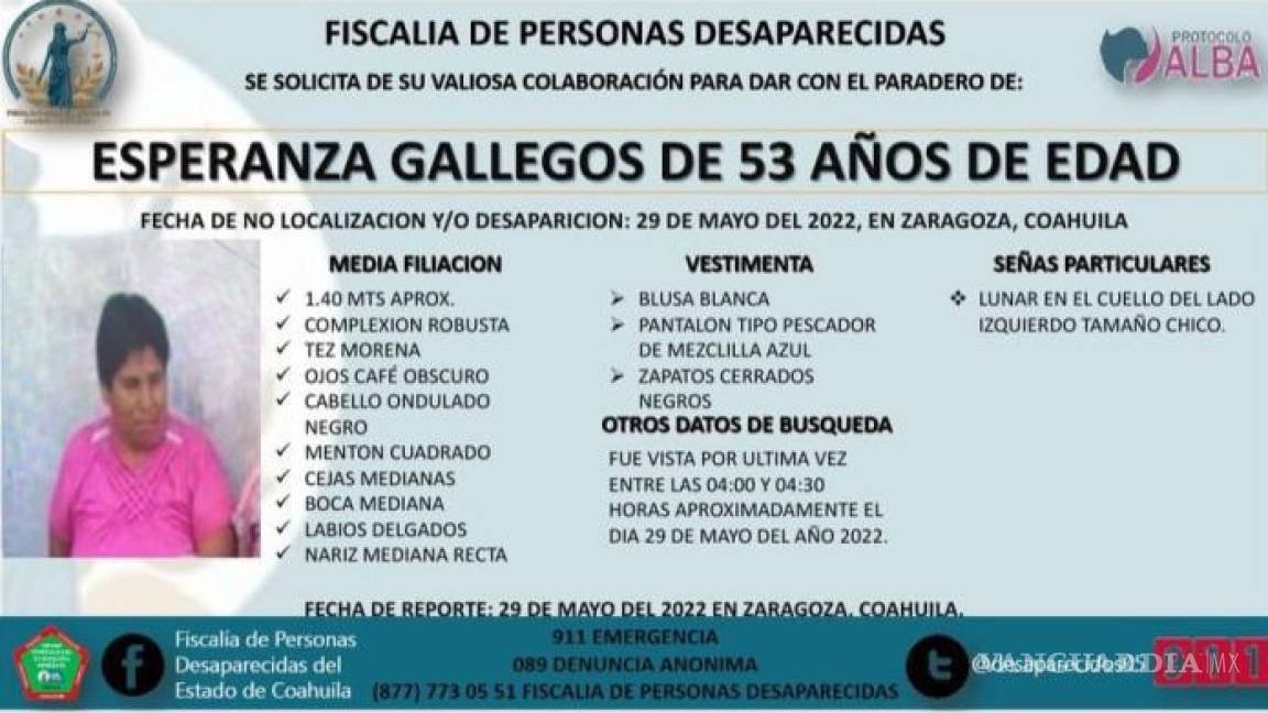 Reportan feminicidio en Zaragoza, Coahuila; la mujer estaba desaparecida