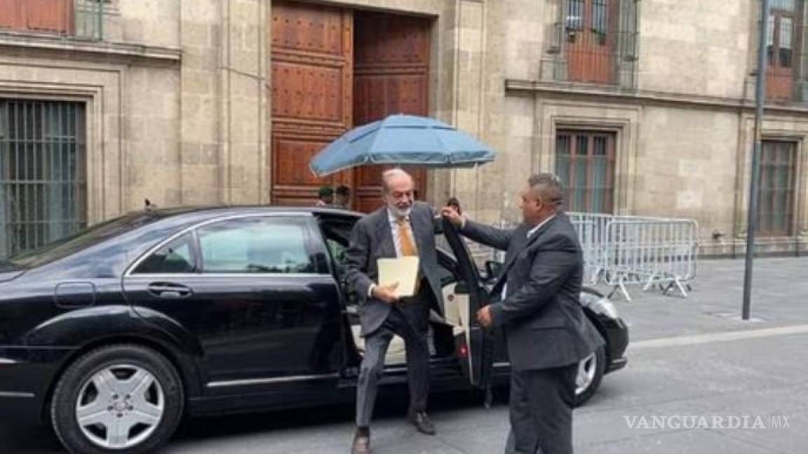 AMLO se reúne con Carlos Slim en Palacio Nacional