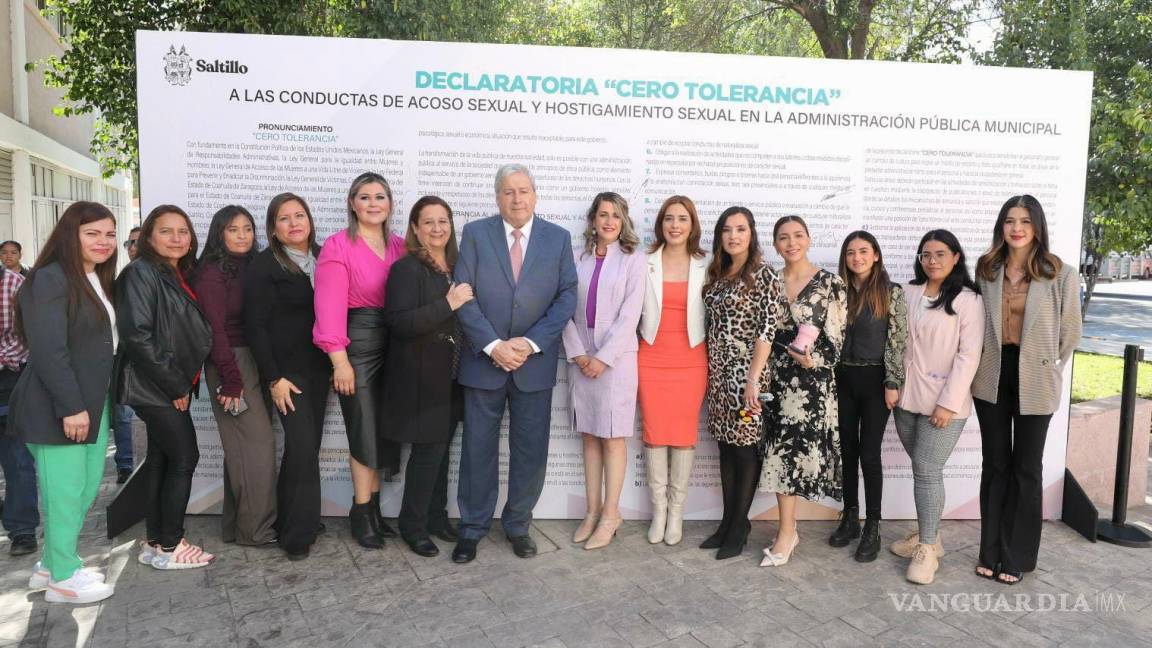 Firma Gobierno Municipal de Saltillo declaratoria de cero tolerancia contra acoso y hostigamiento