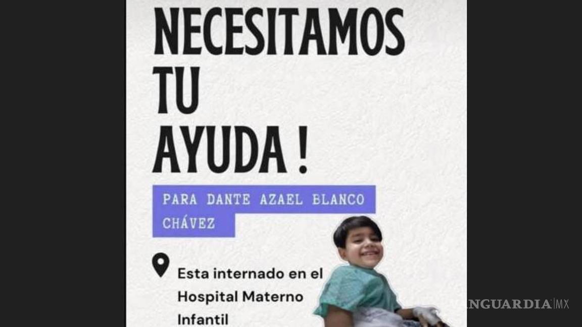 Saltillo: Familia del pequeño Dante pide apoyo para su cirugía