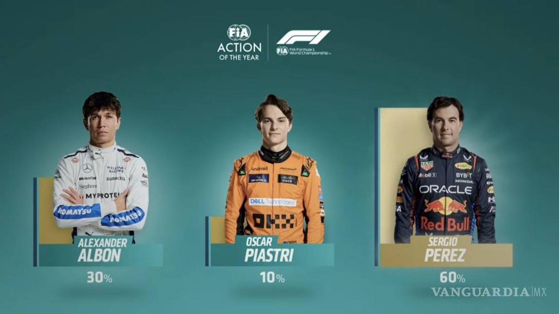 Sergio Pérez gana la Acción del Año en los FIA Awards por su rebase en el GP de China