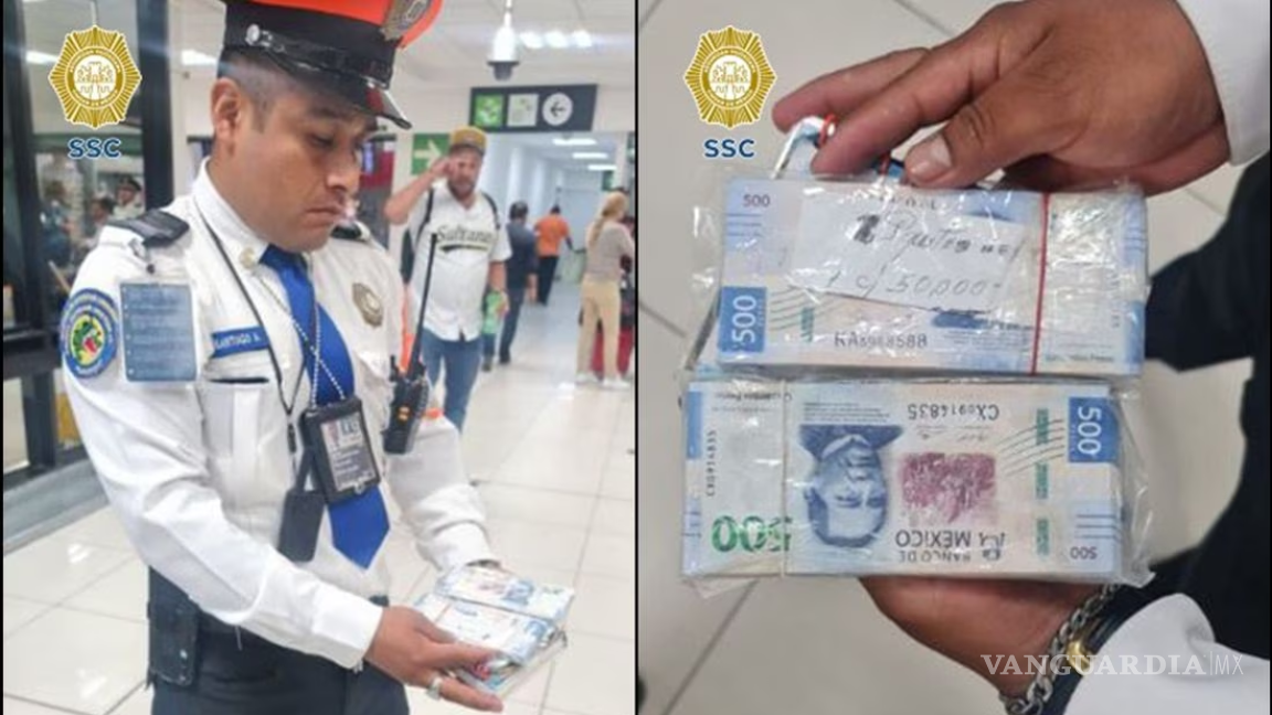 ¿Devolverías 50 mil pesos?, policía se encontró esa cantidad en el AICM y lo hizo
