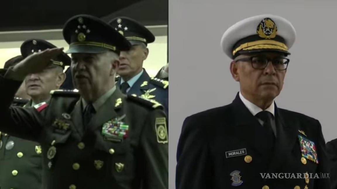 El General Trevilla y el Almirante Morales llegan a la Sedena y Marina; se comprometieron a continuar con la 4T