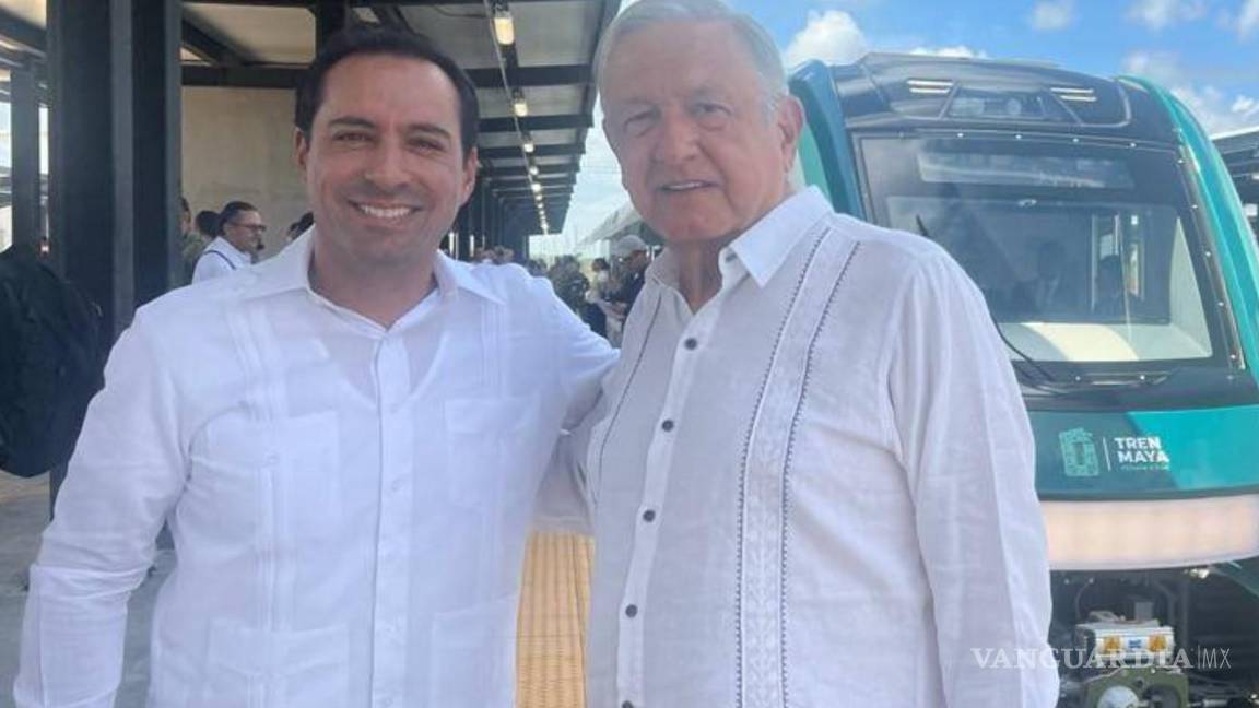 Supervisa AMLO el Tren Maya junto a funcionarios y su hijo ‘Andy’