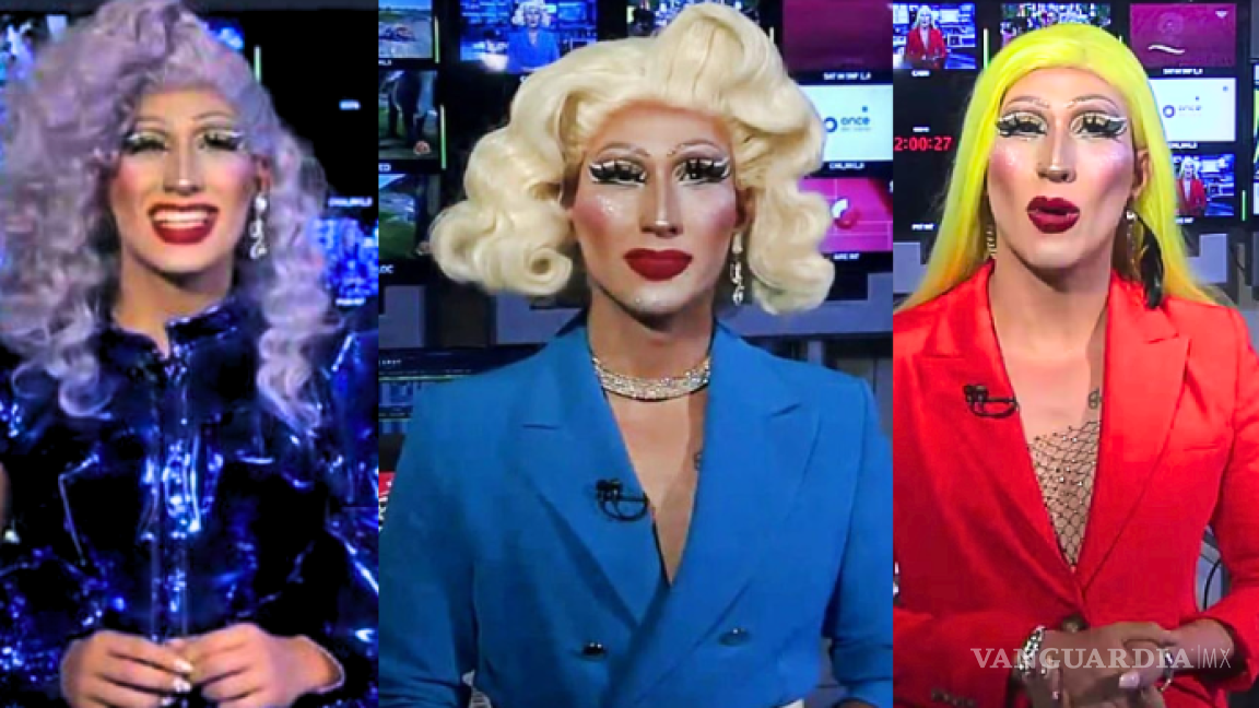 ¡Y la que informe! Ella es Amanda, la primera drag queen en presentar las noticias en México