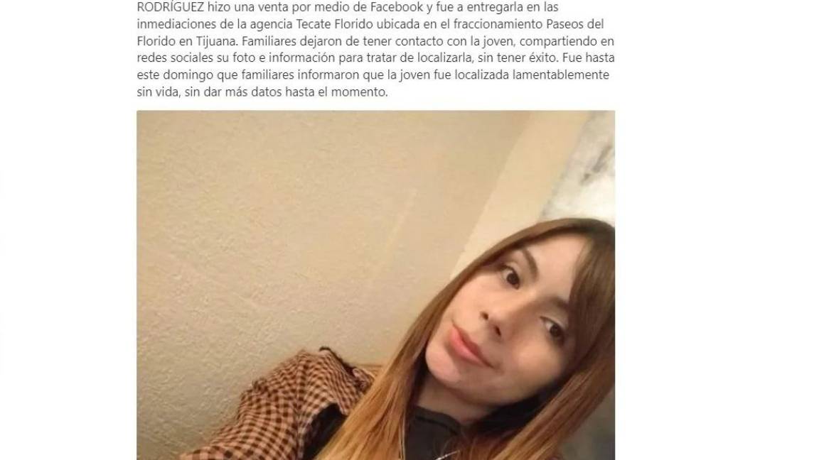 $!Adriana Elena fue encontrada sin vida en Tijuana, salió a entregar mercancía que vendió por Facebook
