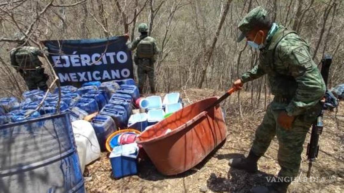 Cártel de Sinaloa pierde seis narcolaboratorios a manos de la Sedena