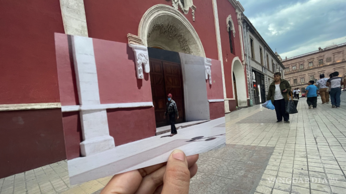 $!Imagen comparativa en el centro de Saltillo. La foto durante pandemia fue tomada por Omar Saucedo, sirvió de contraste con la situación actual. | FOTO: KARLA GUADARRAMA