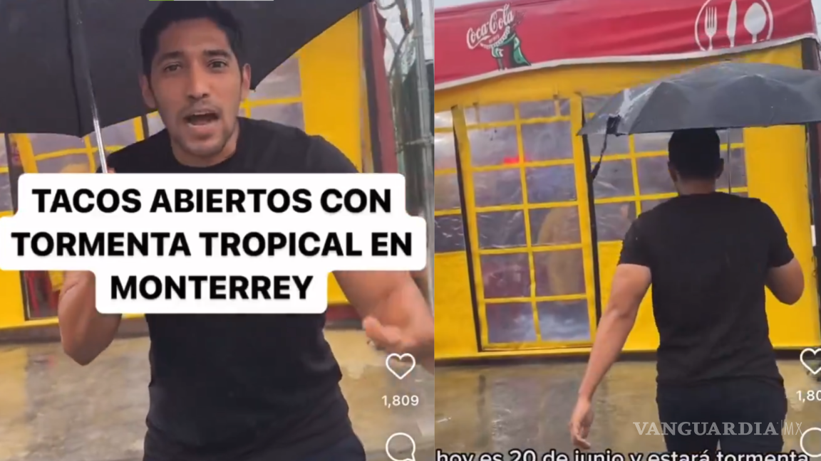 ¿Explotación laboral? Critican a taquería de Nuevo León por abrir durante la Tormenta Tropical ‘Alberto’ y poner en riesgo a sus empleados (video)