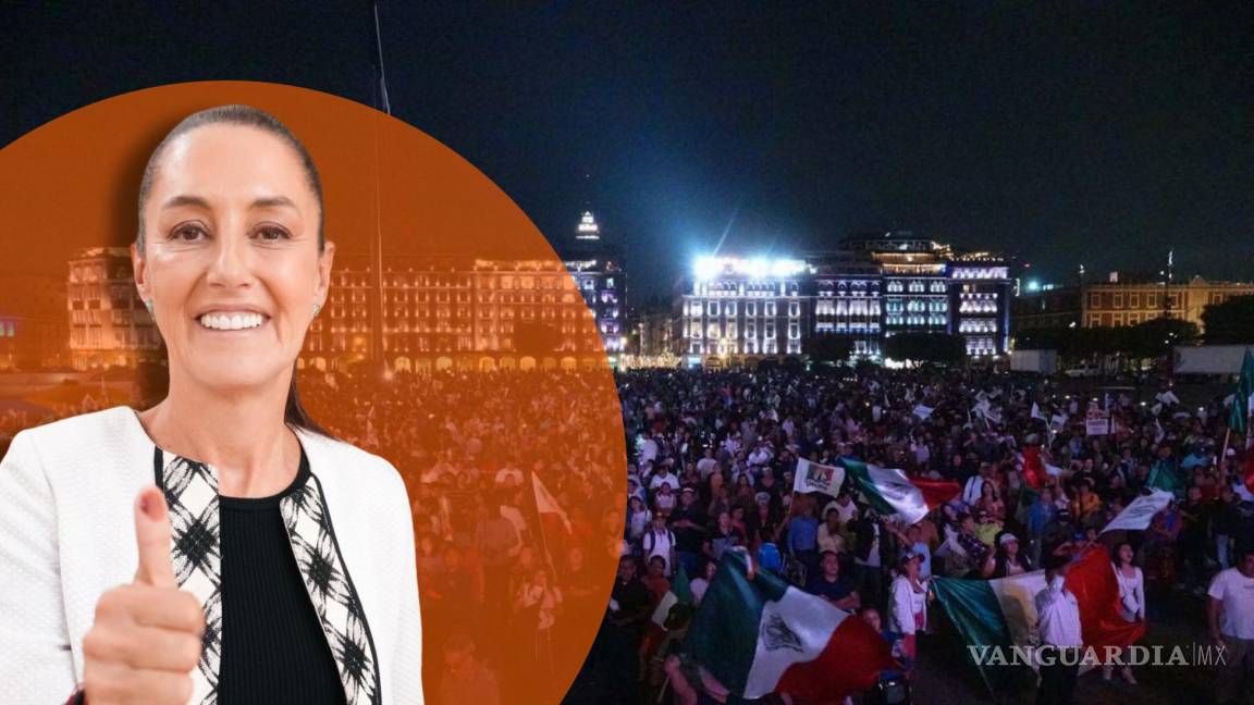 Simpatizantes de Claudia Sheinbaum se adelantan al Zócalo para celebrar preferencia a la Presidencia