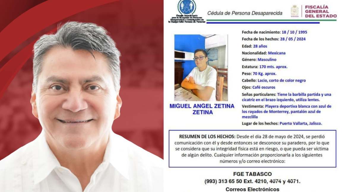 Sobrino de Óscar Cantón Zetina, diputado de Morena, es reportado como desaparecido junto con un amigo en Jalisco