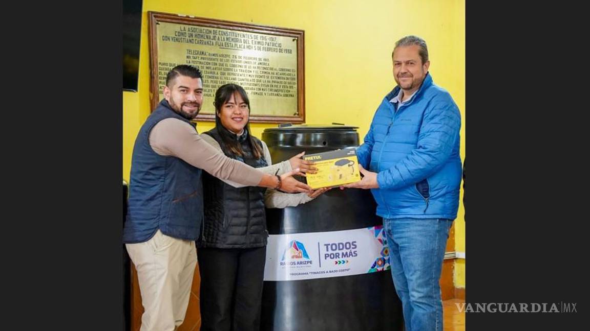 Benefician a 251 familias de Ramos Arizpe con venta de tinacos a bajo costo