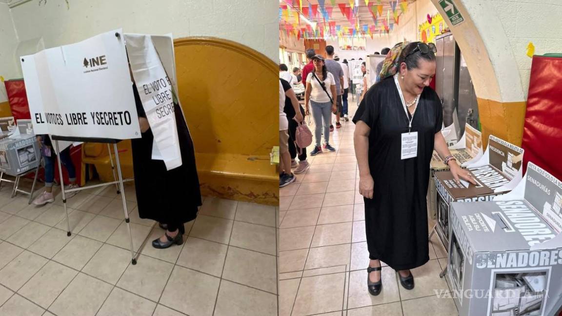 Reclaman a Guadalupe Taddei, presidenta del INE... ¡Se saltó la fila para votar!