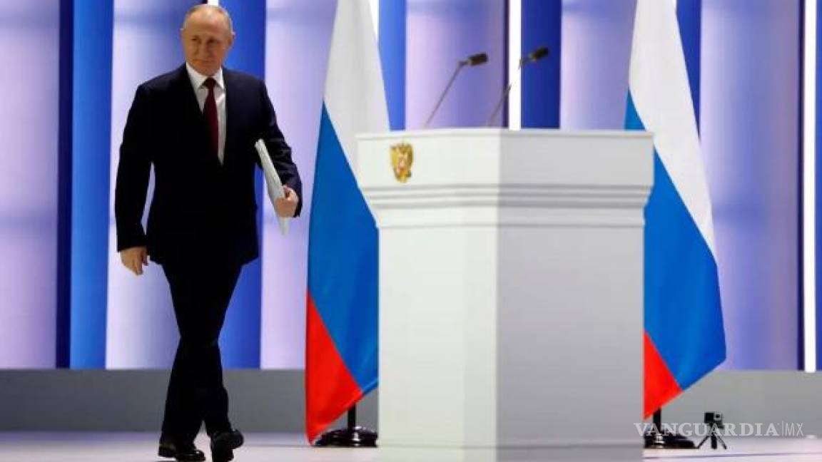 $!El presidente ruso, Vladimir Putin, llega para dar su discurso anual sobre el estado de la nación en Moscú, Rusia, el 21 de febrero de 2023
