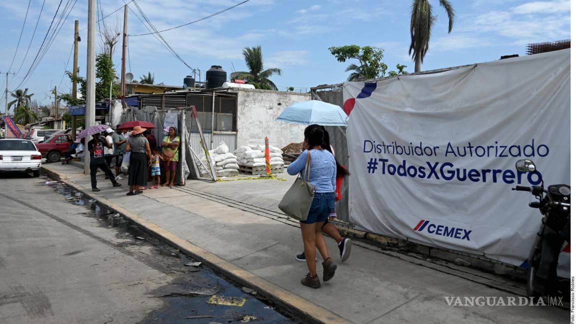 Damnificados de Acapulco tendrán que esperar hasta 2 meses para conseguir material para reconstruir