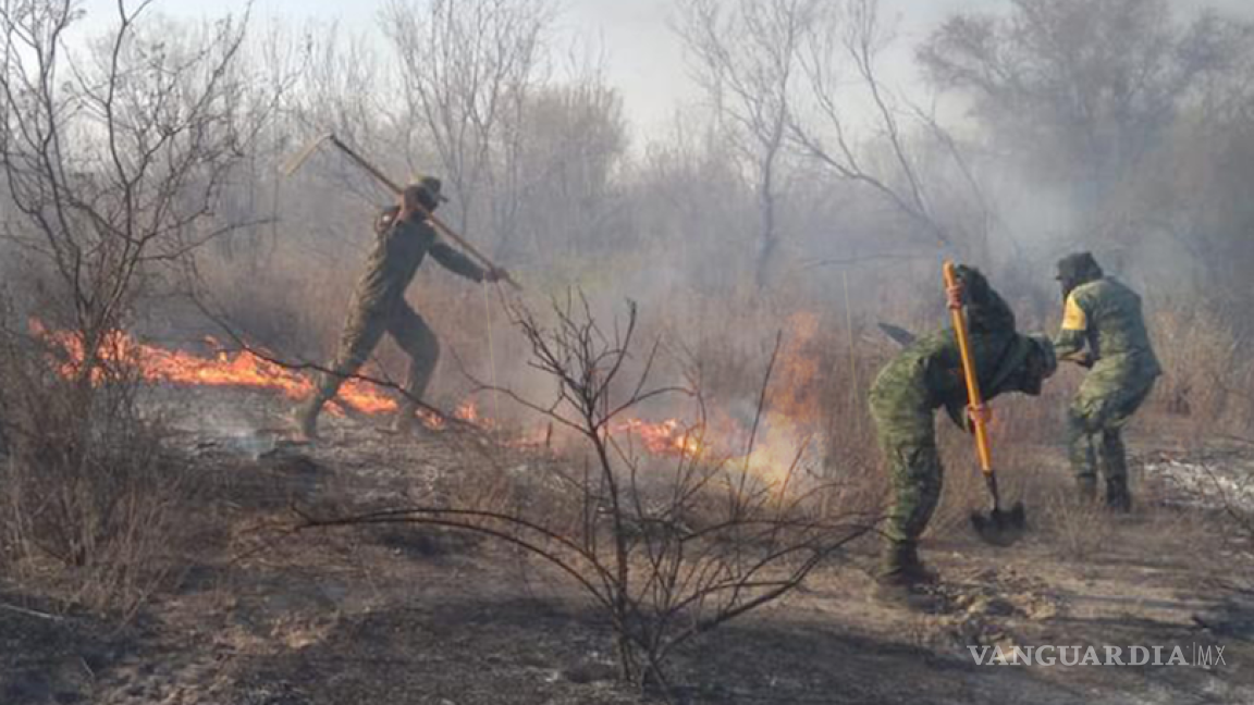 Sin tregua combate a 5 incendios forestales en Coahuila; se aprecia otra fumarola en carretera a Torreón