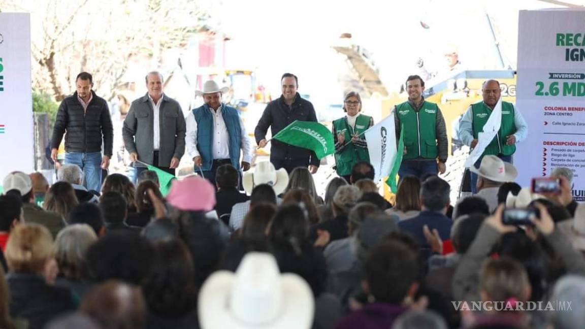 Inaugura Manolo Jiménez obra de recarpeteo en la Región Norte de Coahuila