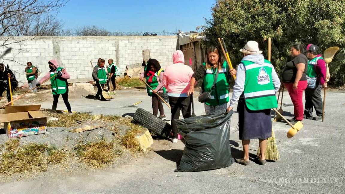 Gobierno de Ramos Arizpe impulsa bienestar y limpieza con programas Ola Verde y Empleo Temporal