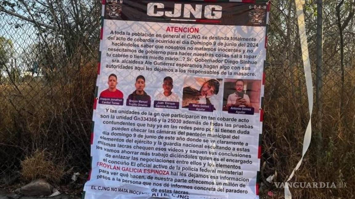 CJNG acusa a la Guardia Nacional, Ejército y a nuevo cártel de masacre en León