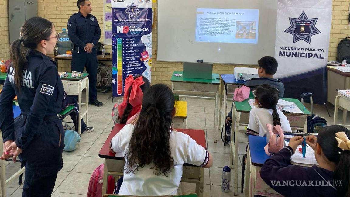 Ramos Arizpe refuerza la prevención de violencia escolar y adicciones con actividades educativas