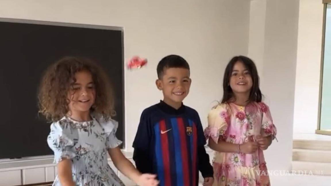 ¿Los hijos de Cristiano son aficionados del Barcelona? Video de Georgina Rodríguez levanta la polémica