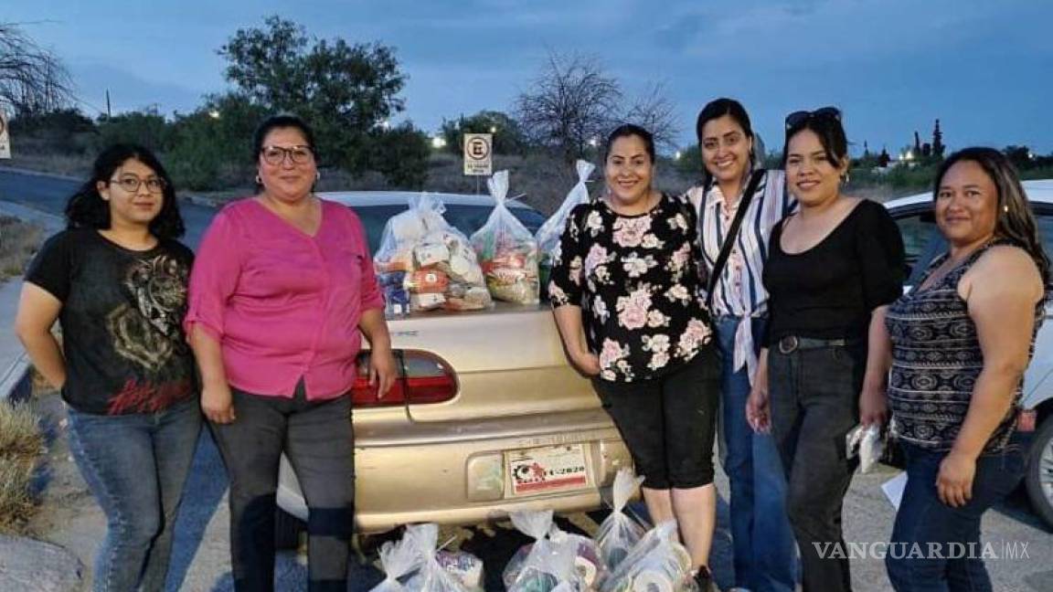 Esposas de obreros de AHMSA recaudan fondos y entregan despensas a más necesitados
