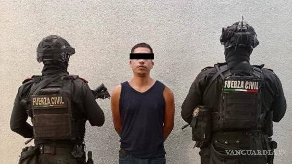 $!Fuerza Civil detiene a cuatro sospechosos en Operativo Muralla, en El Carmen, NL