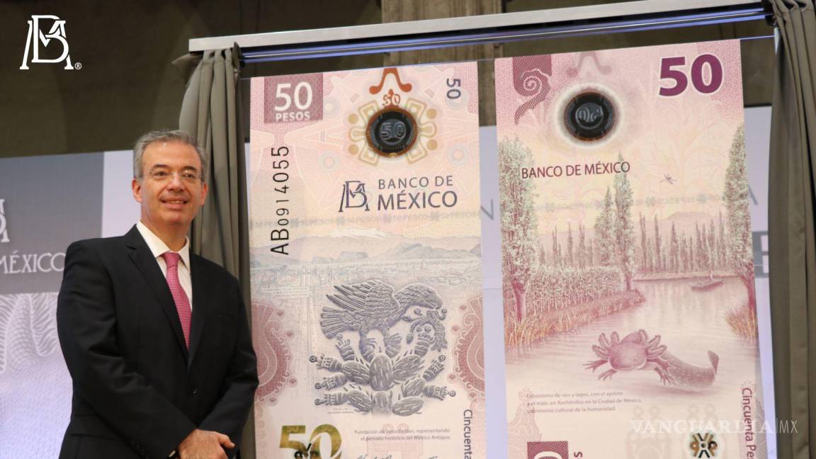 $!Alejandro Díaz de León, gobernador de Banco de México, presentó el nuevo billete de 50 pesos.