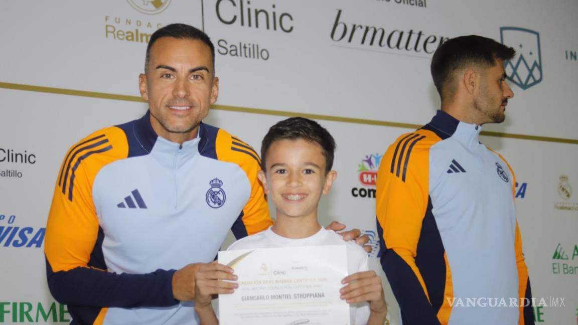 $!El 25 de octubre, la Fundación Real Madrid clausuró su Clínica de Futbol en Saltillo, donde más de cien niños, niñas y jóvenes participaron en actividades deportivas.