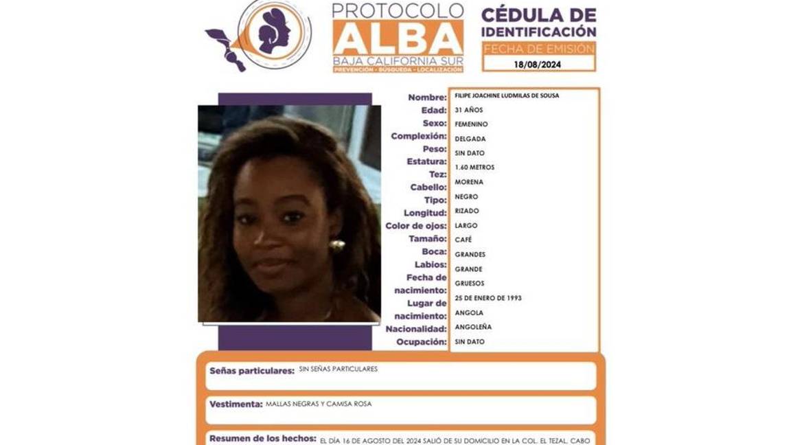 $!Desaparece ciudadana de Angola en Los Cabos