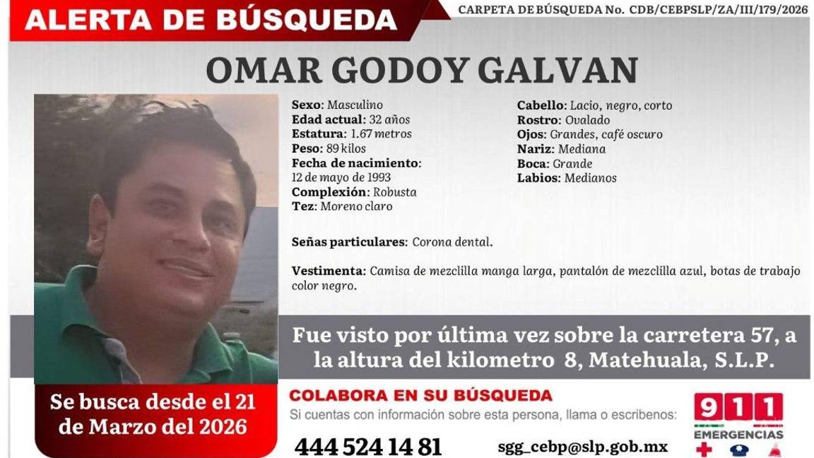 $!Desaparecen siete electricistas tras salir de Matehuala; activan fichas de búsqueda en San Luis Potosí