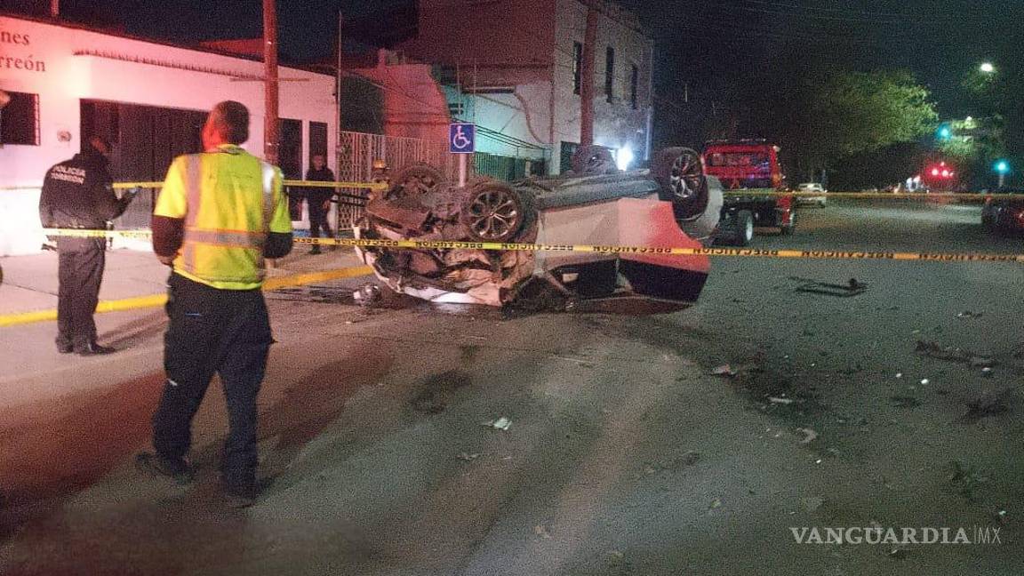 Muere hombre de 37 años en volcadura ocasionada por mujer en estado de ebriedad en Torreón