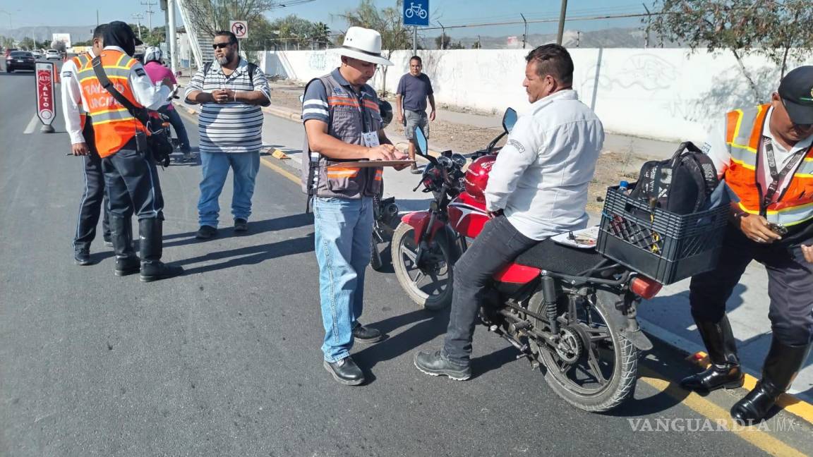 Aseguran en Torreón 30 motos y realizan 56 infracciones con operativo ‘Sin Casco no Viajas’