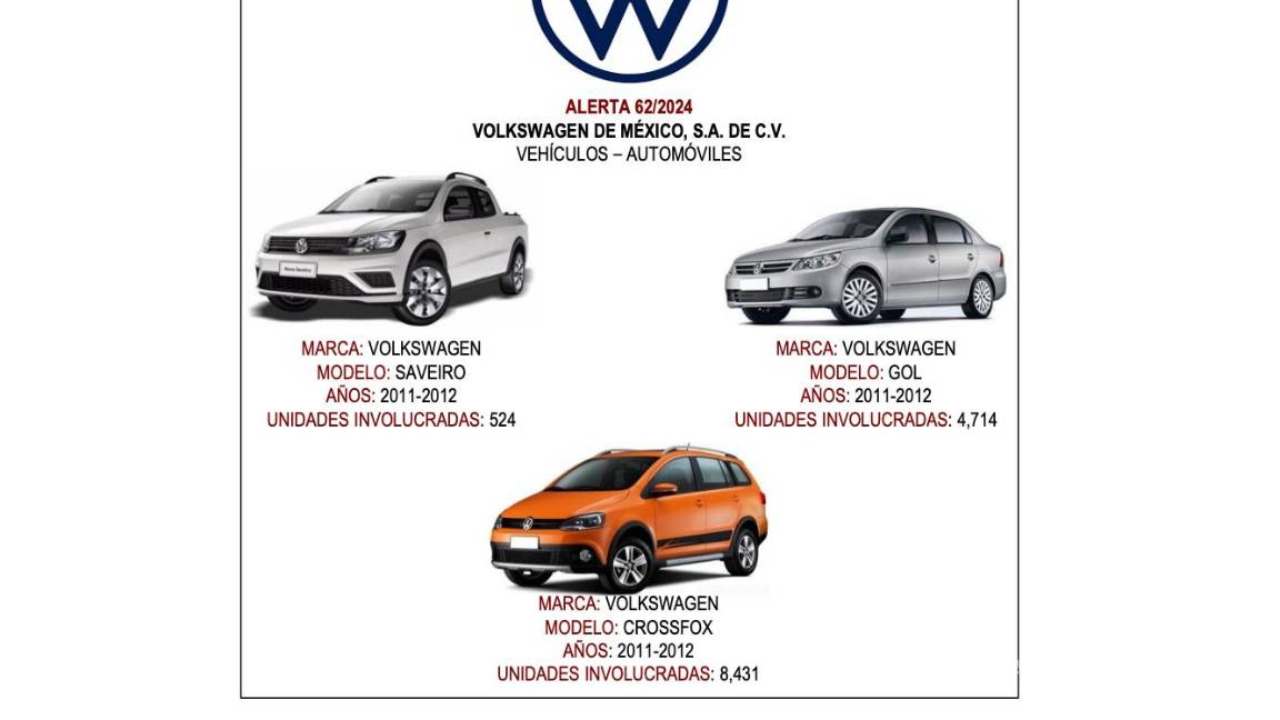 $!Profeco emite múltiples alertas por fallas en autos; señala modelos de Audi, Chevrolet, Volkswagen y otras marcas