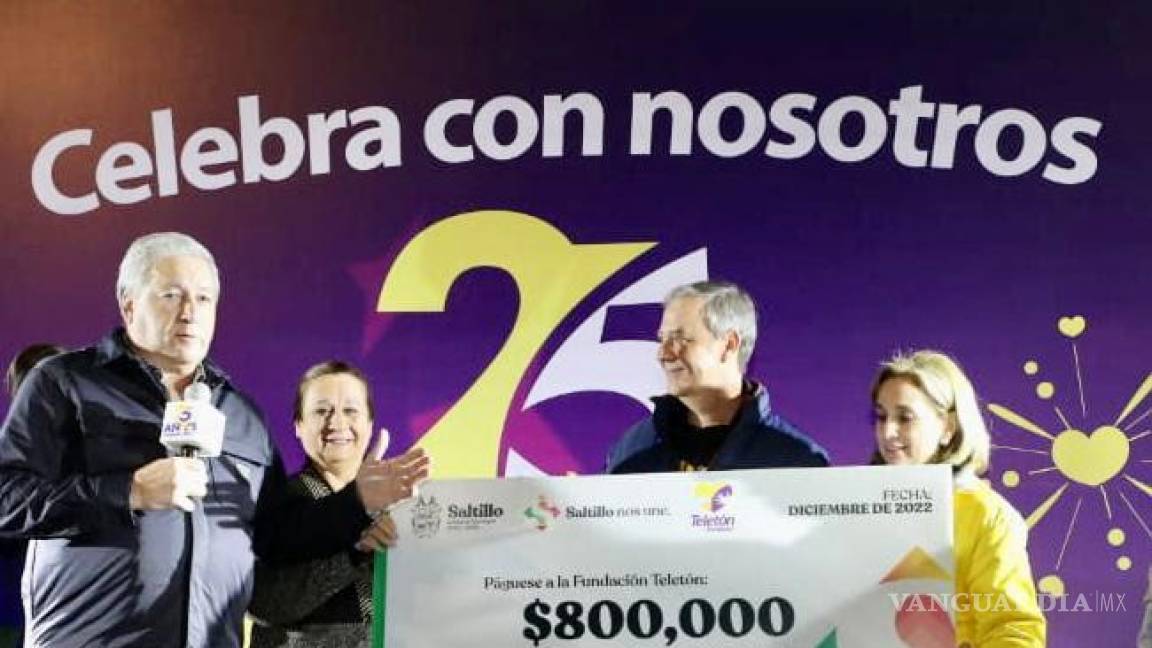 Saltillo solidario; dona 800 mil pesos al Teletón