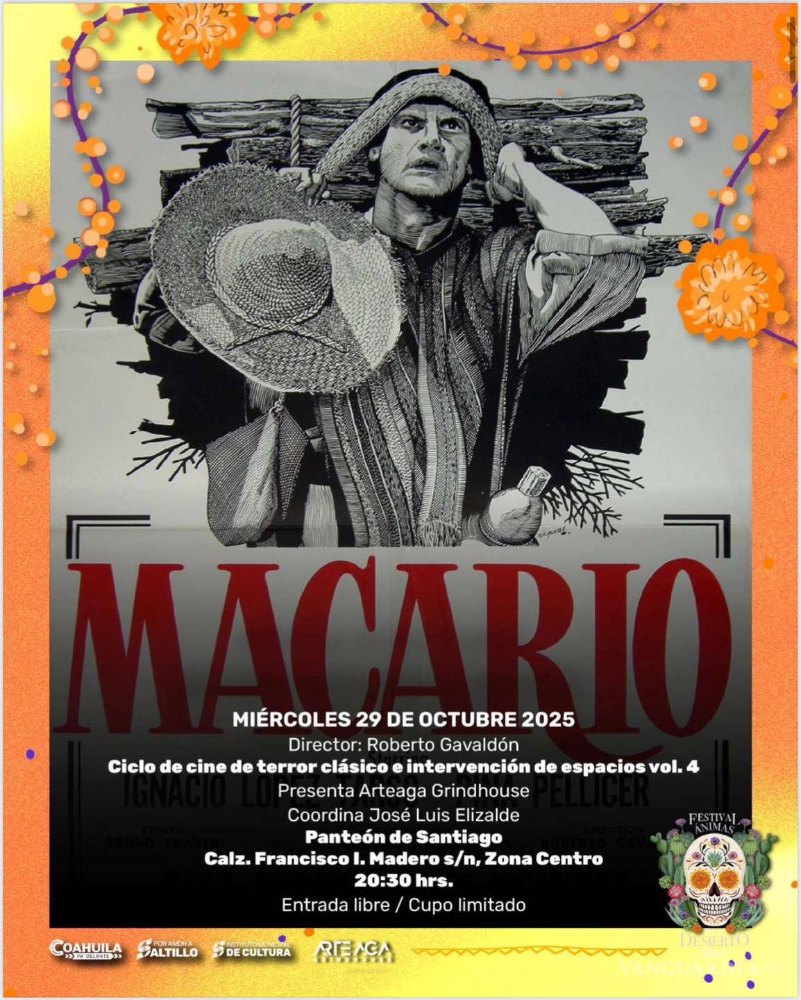 $!Saltillo se llena de terror: Ciclo de Cine llega al Panteón Santiago, Universidad Carolina, Parque Hundido y más