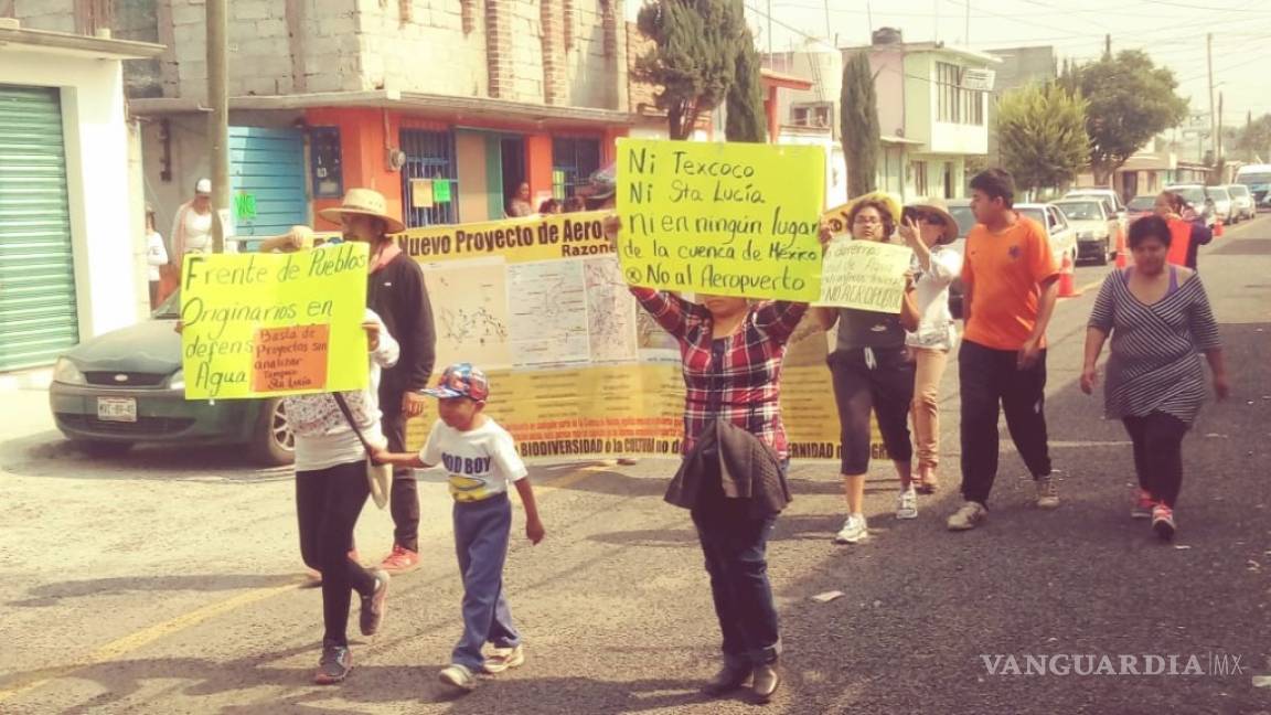 Frente a incertidumbre, habitantes de Tecámac protestan contra aeropuerto de Santa Lucía