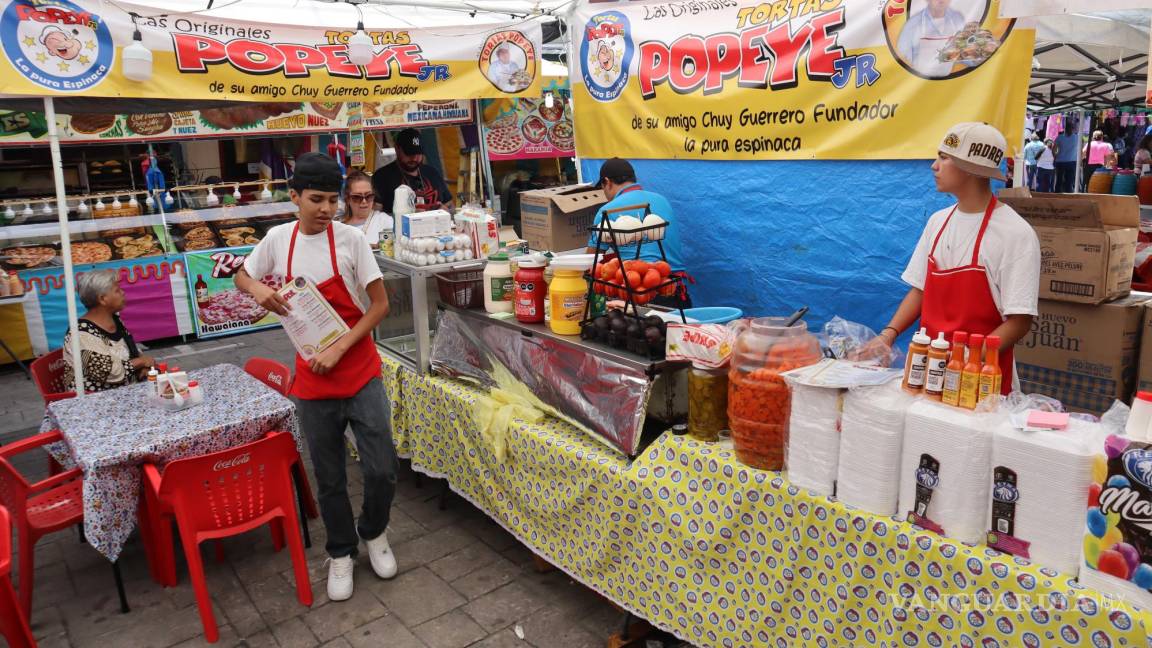 ¿Quién dijo hambre? Tortas Popeye, representando a Saltillo en el Santo Cristo Fest